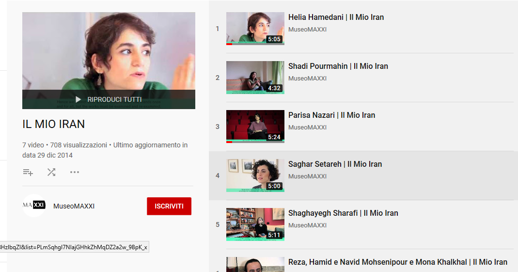 Il mio Iran_MAXXI_videointerviste Il mio Iran, MAXXI